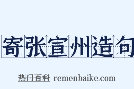 寄张宣州造句是什么意思的图片